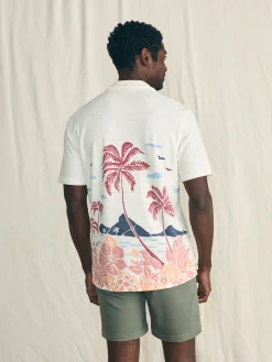 Shirts^Faherty Brand Short-Sleeve Cabana Towel Terry Shirt - Scenic Volcanic Island