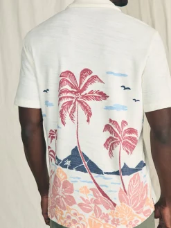 Shirts^Faherty Brand Short-Sleeve Cabana Towel Terry Shirt - Scenic Volcanic Island