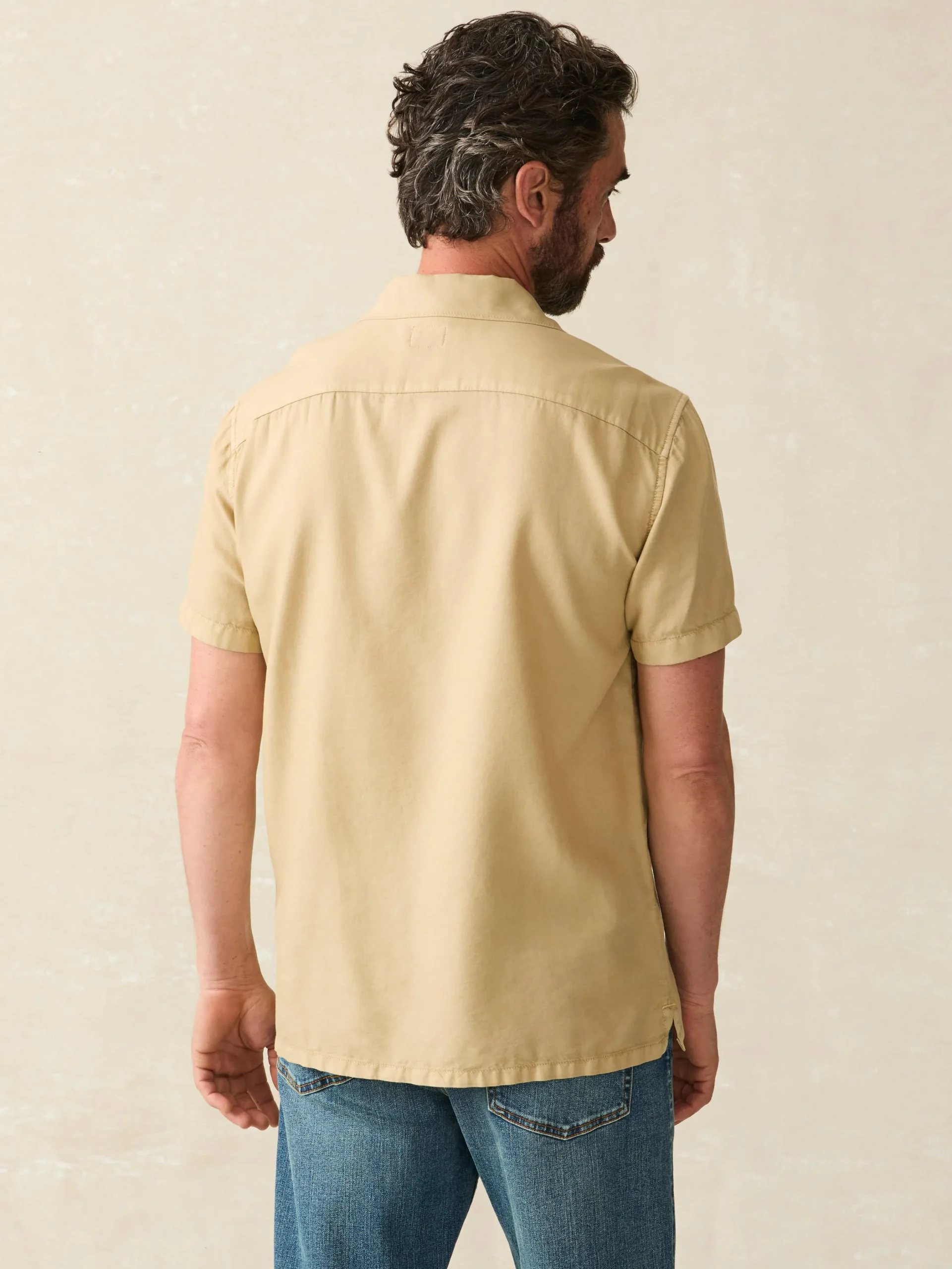 Shirts^Faherty Brand Short-Sleeve Getaway Camp Shirt - Safari Khaki