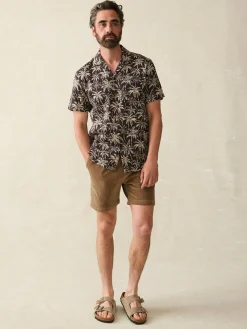 Shirts^Faherty Brand Short-Sleeve Hemp Blend Camp Shirt - Charcoal Tropic Trees
