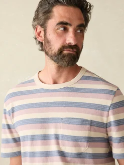 T-Shirts & Henleys^Faherty Brand Short-Sleeve Hemp Blend Tee - Autumn Beach Ombre