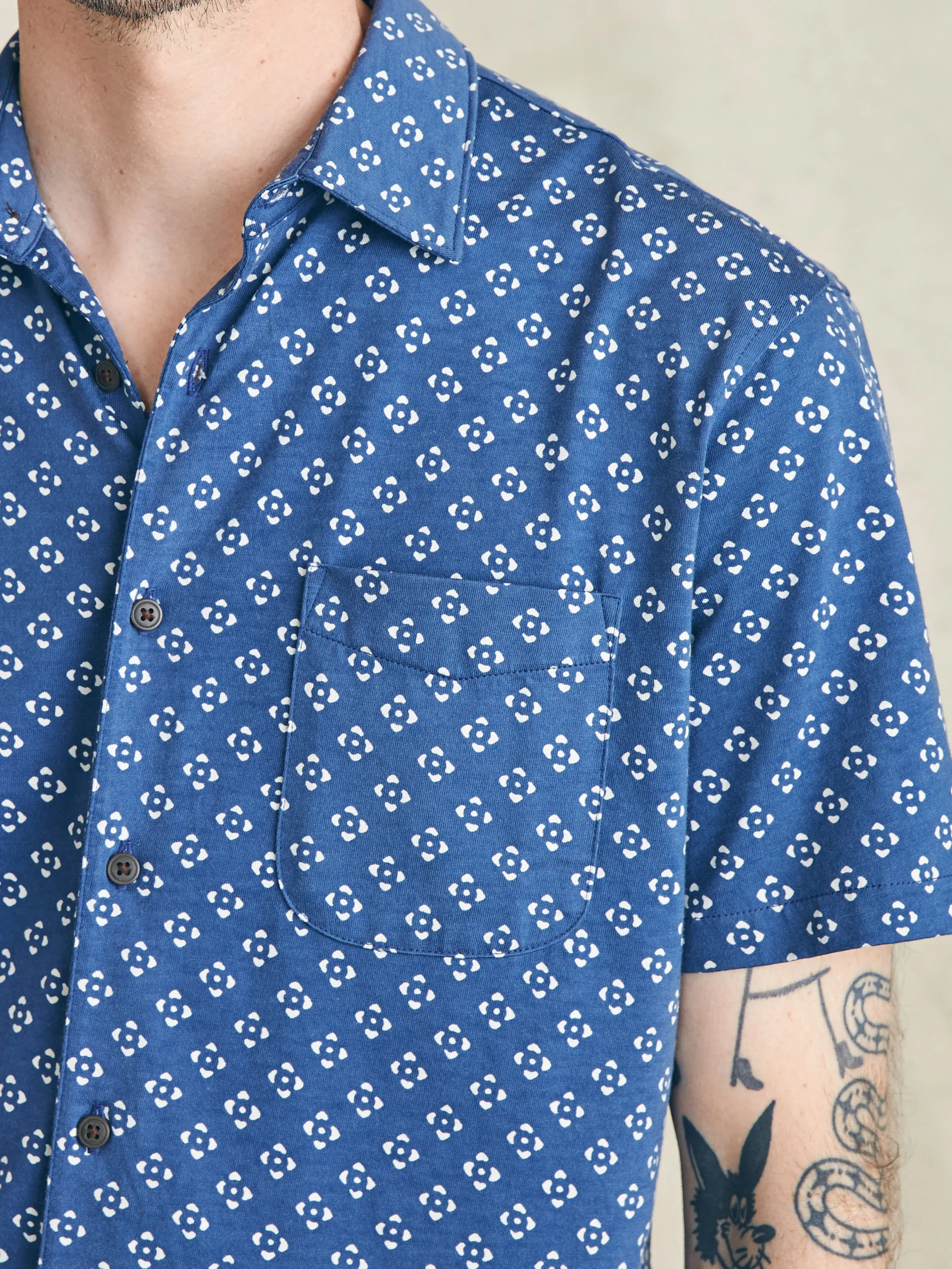 Shirts^Faherty Brand Short-Sleeve Hermosa Knit Shirt - Navy Atlas
