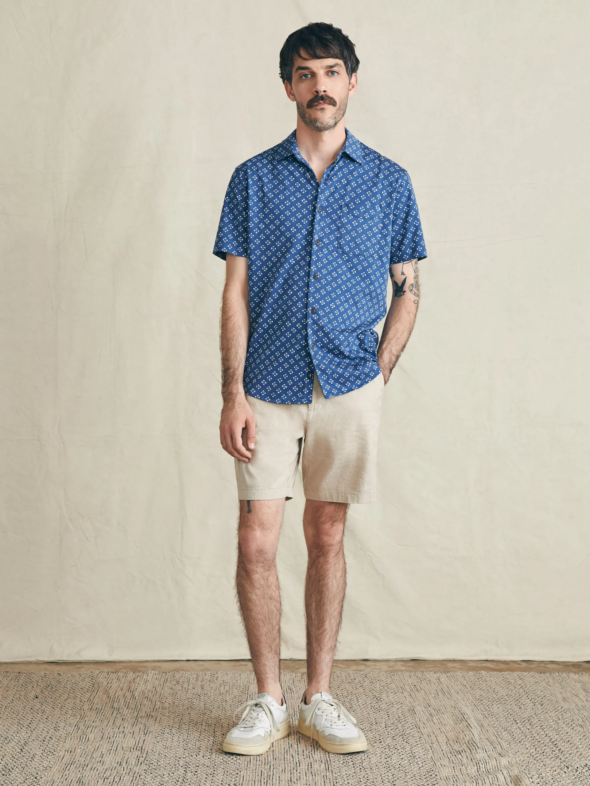 Shirts^Faherty Brand Short-Sleeve Hermosa Knit Shirt - Navy Atlas