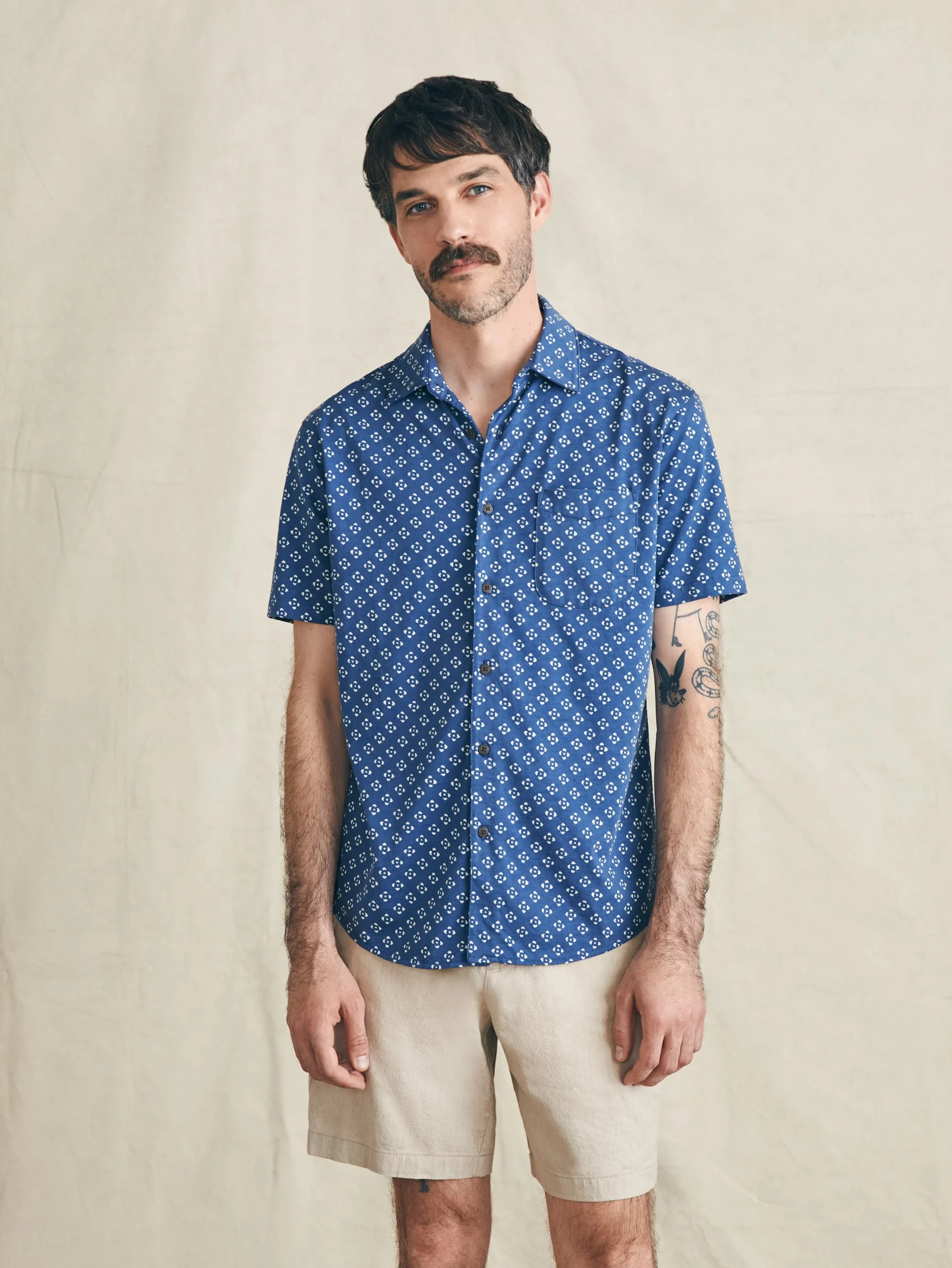 Shirts^Faherty Brand Short-Sleeve Hermosa Knit Shirt - Navy Atlas