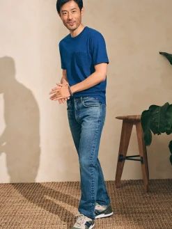 T-Shirts & Henleys^Faherty Brand Short-Sleeve Indigo Pocket Tee - Dark Indigo Wash