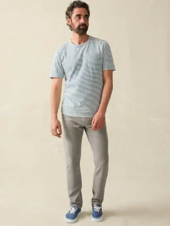 T-Shirts & Henleys^Faherty Brand Short-Sleeve Indigo Pocket Tee - Azure Stream Stripe