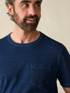 T-Shirts & Henleys^Faherty Brand Short-Sleeve Indigo Pocket Tee - Midnight Wash