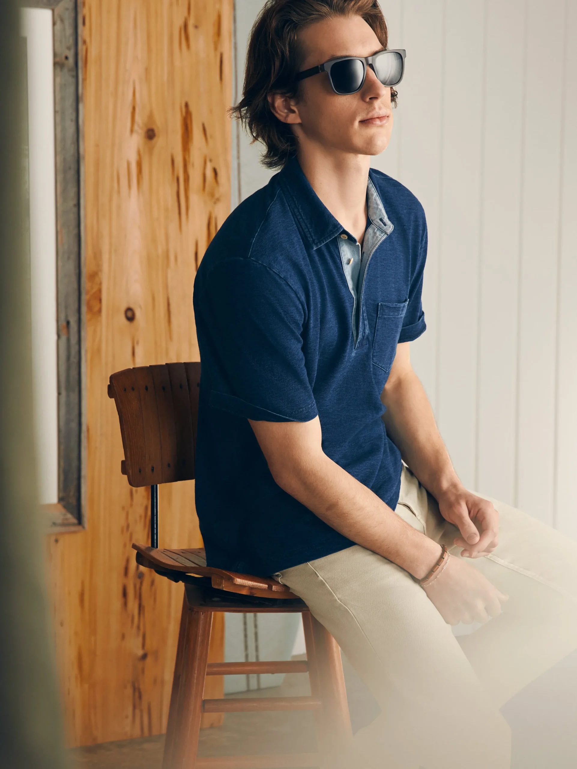 Polo Shirts^Faherty Brand Short-Sleeve Indigo Polo Shirt - Midnight Wash