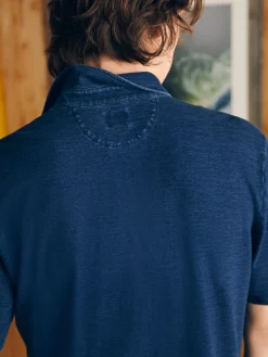 Polo Shirts^Faherty Brand Short-Sleeve Indigo Polo Shirt - Midnight Wash