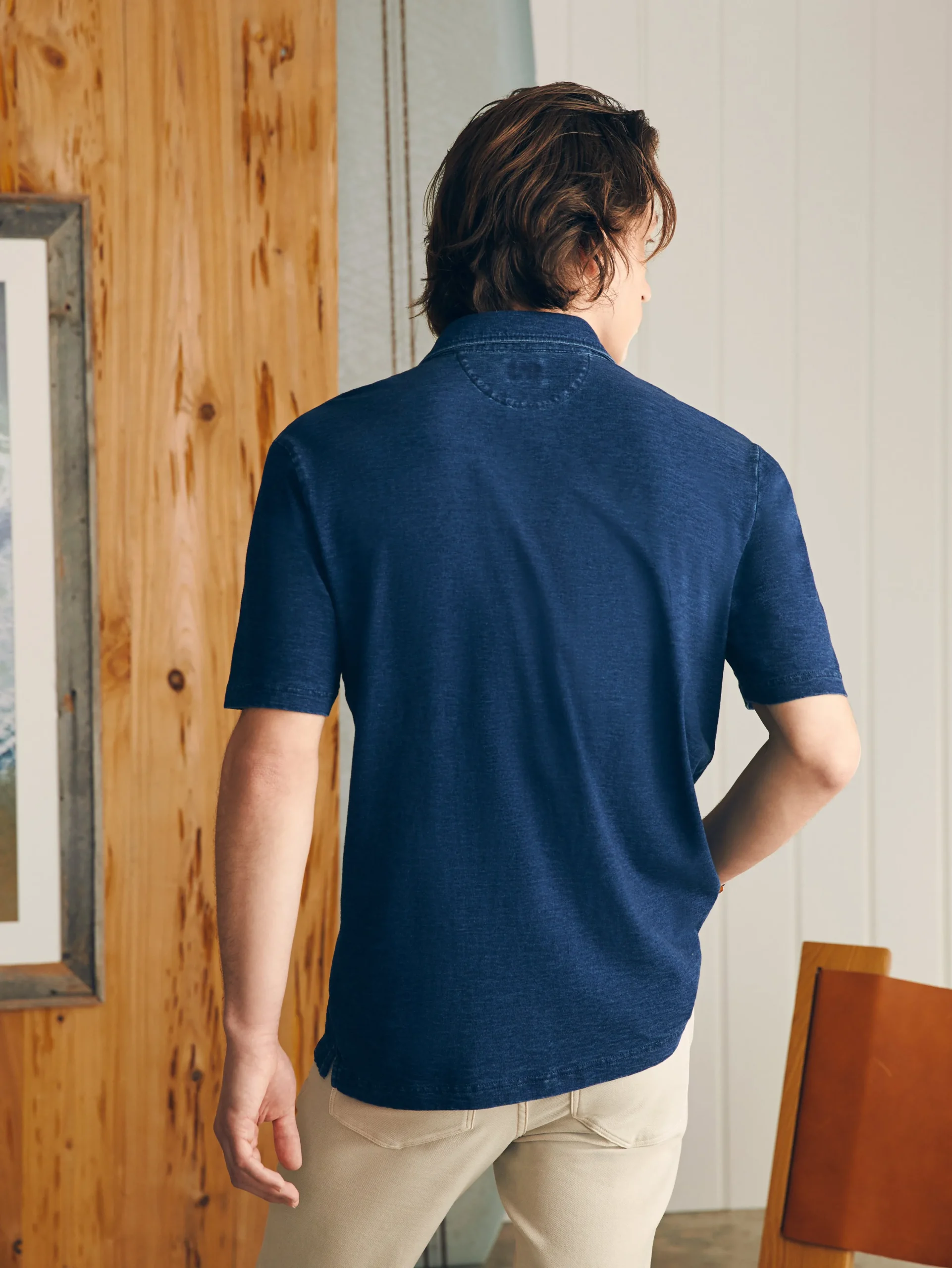 Polo Shirts^Faherty Brand Short-Sleeve Indigo Polo Shirt - Midnight Wash