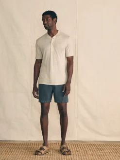 T-Shirts & Henleys^Faherty Brand Short-Sleeve Linen Henley - Natural