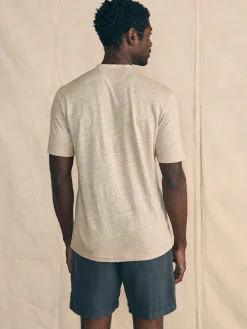 T-Shirts & Henleys^Faherty Brand Short-Sleeve Linen Henley - Natural
