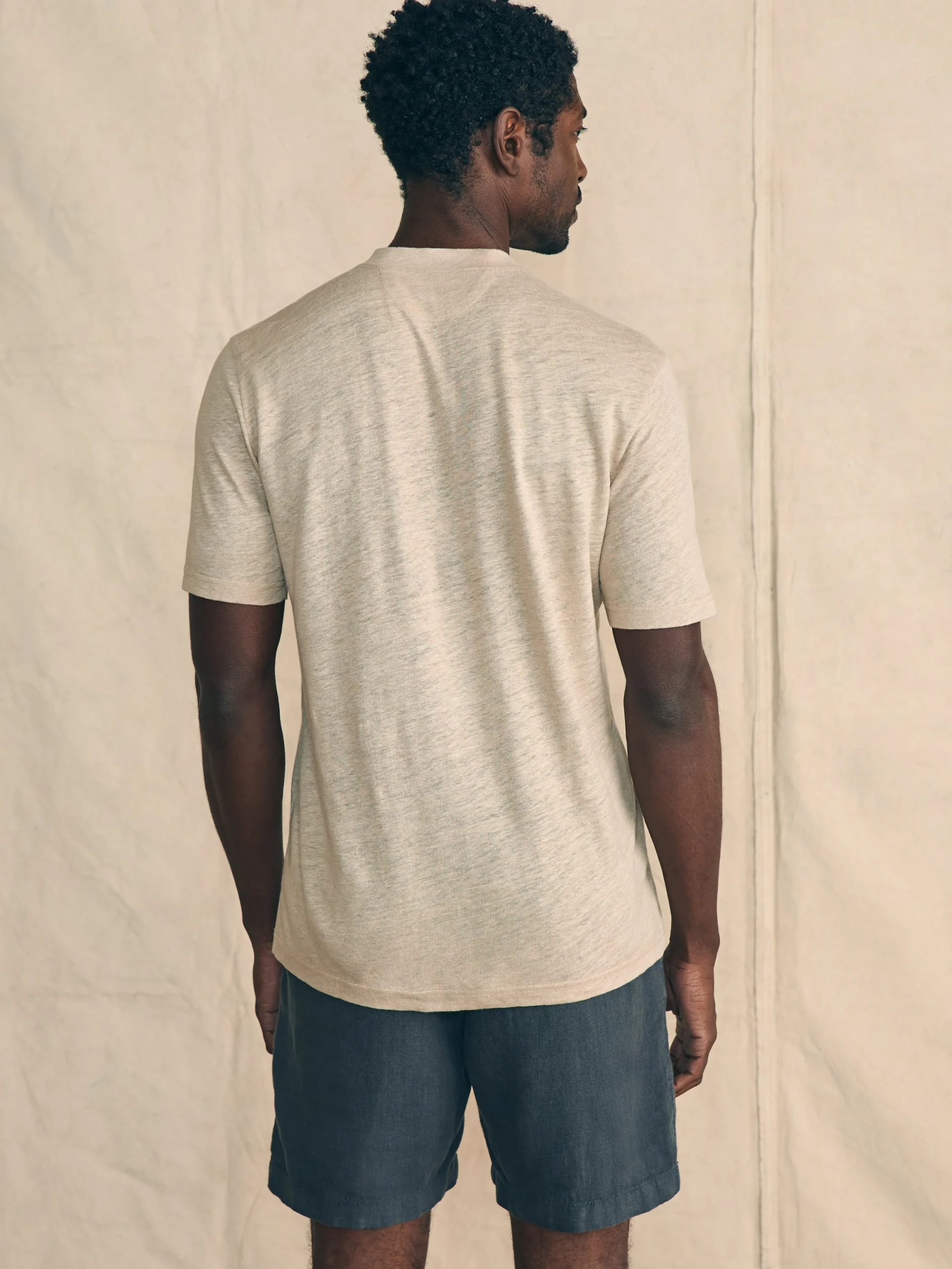 T-Shirts & Henleys^Faherty Brand Short-Sleeve Linen Henley - Natural