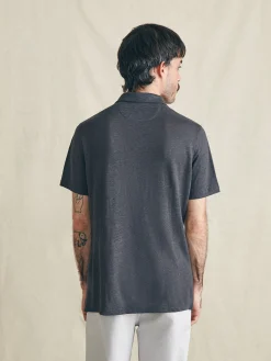 Polo Shirts^Faherty Brand Short-Sleeve Linen Polo - Black Iron