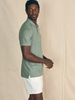 Polo Shirts^Faherty Brand Short-Sleeve Linen Polo - Desert Olive