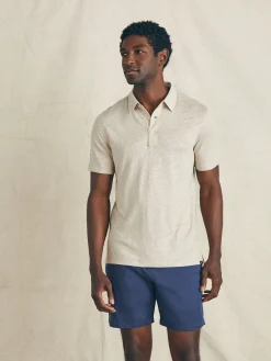 Polo Shirts^Faherty Brand Short-Sleeve Linen Polo - Natural