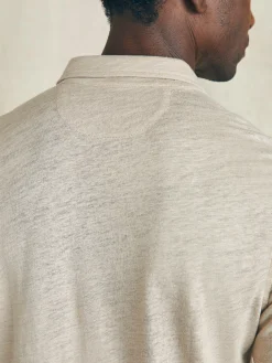 Polo Shirts^Faherty Brand Short-Sleeve Linen Polo - Natural