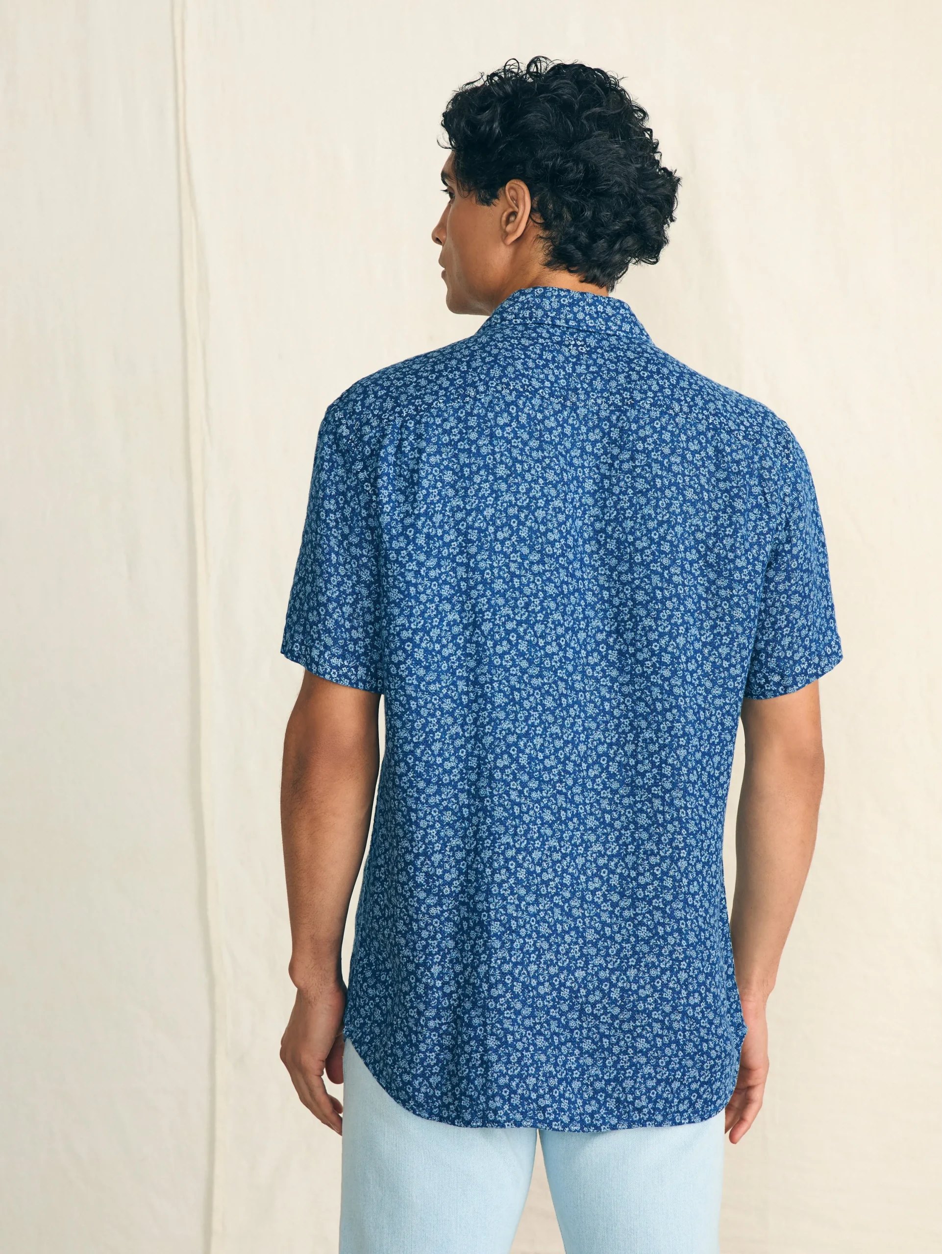 Shirts^Faherty Brand Short-Sleeve Palma Linen Shirt - Oceana Ditsy