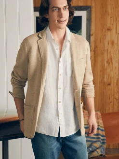 Shirts^Faherty Brand Short-Sleeve Palma Linen Shirt (Tall) - Bright White Basketweave