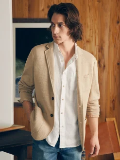 Shirts^Faherty Brand Short-Sleeve Palma Linen Shirt - Bright White Basketweave