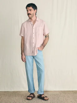 Shirts^Faherty Brand Short-Sleeve Palma Linen Shirt - Coastal Mauve