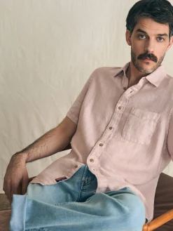 Shirts^Faherty Brand Short-Sleeve Palma Linen Shirt - Coastal Mauve