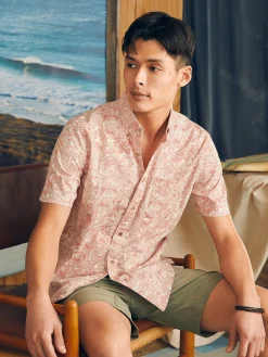 Shirts^Faherty Brand Short-Sleeve Stretch Playa Shirt - Coral Tile Print