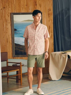 Shirts^Faherty Brand Short-Sleeve Stretch Playa Shirt - Coral Tile Print