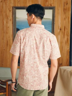 Shirts^Faherty Brand Short-Sleeve Stretch Playa Shirt - Coral Tile Print