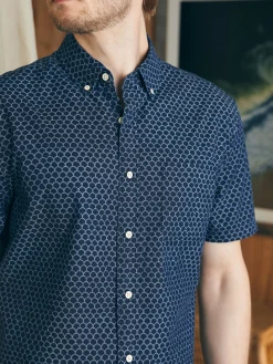 Shirts^Faherty Brand Short-Sleeve Stretch Playa Shirt - Midnight Fishscale