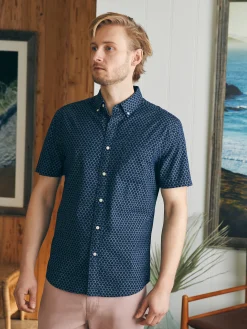 Shirts^Faherty Brand Short-Sleeve Stretch Playa Shirt (Tall) - Midnight Fishscale