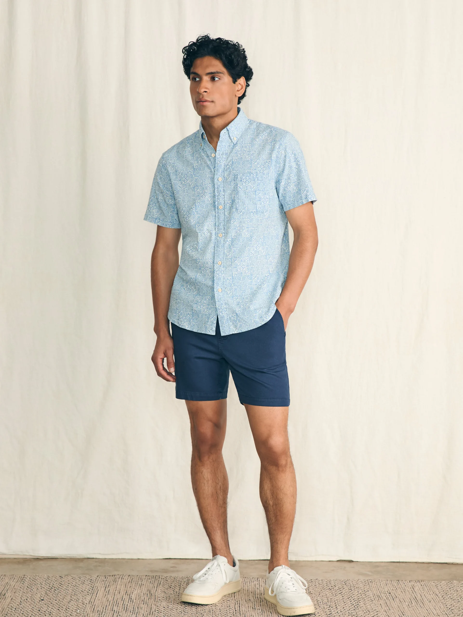 Shirts^Faherty Brand Short-Sleeve Stretch Playa Shirt (Tall) - South Pacific Geo