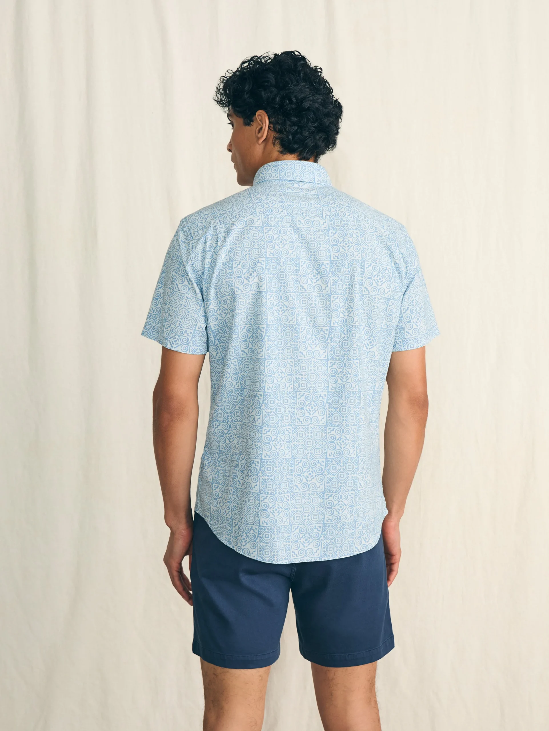 Shirts^Faherty Brand Short-Sleeve Stretch Playa Shirt (Tall) - South Pacific Geo
