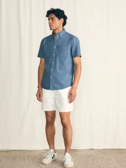 Shirts^Faherty Brand Short-Sleeve Stretch Playa Shirt (Tall) - Weathered Blue