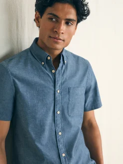 Shirts^Faherty Brand Short-Sleeve Stretch Playa Shirt (Tall) - Weathered Blue