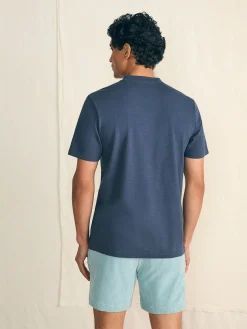 T-Shirts & Henleys^Faherty Brand Short-Sleeve Sunwashed Henley - Dune Navy