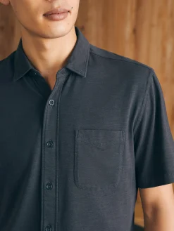 Shirts^Faherty Brand Short-Sleeve Sunwashed Knit Shirt (Single Pocket) - Washed Black