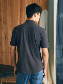 Shirts^Faherty Brand Short-Sleeve Sunwashed Knit Shirt (Single Pocket) - Washed Black