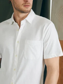 Shirts^Faherty Brand Short-Sleeve Sunwashed Knit Shirt (Single Pocket) - White