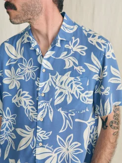 Shirts^Faherty Brand Short-Sleeve Surfrider Rayon Camp Shirt - Sky Floral