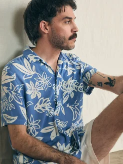 Shirts^Faherty Brand Short-Sleeve Surfrider Rayon Camp Shirt - Sky Floral