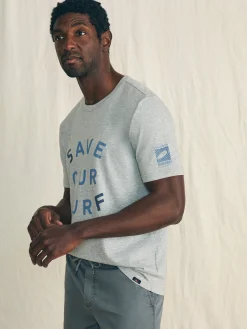 T-Shirts & Henleys^Faherty Brand Short-Sleeve Surfrider Sunwashed Tee - Heather Grey
