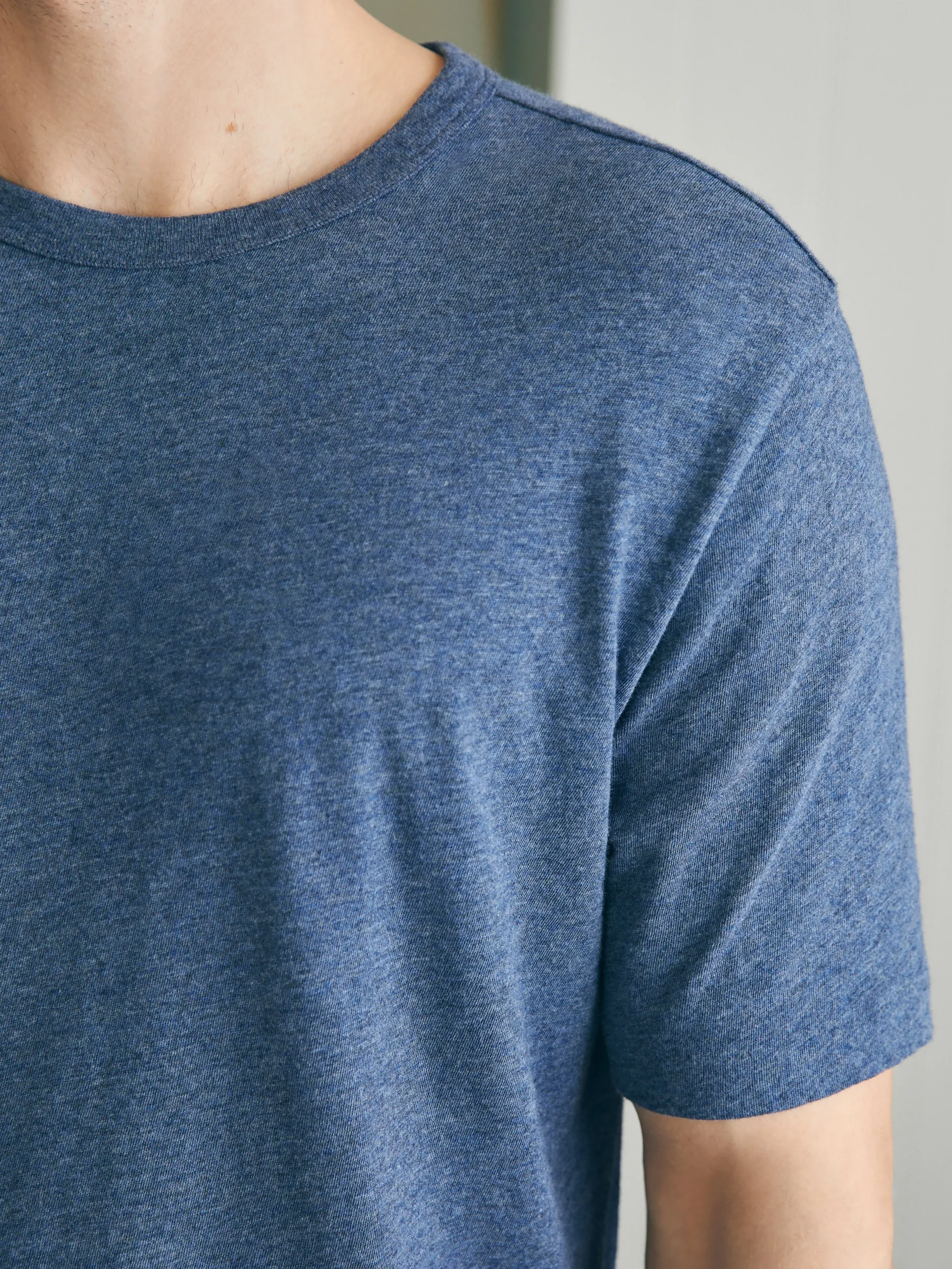 T-Shirts & Henleys^Faherty Brand Short-Sleeve Vintage Chambray Tee - Glacial Navy Heather