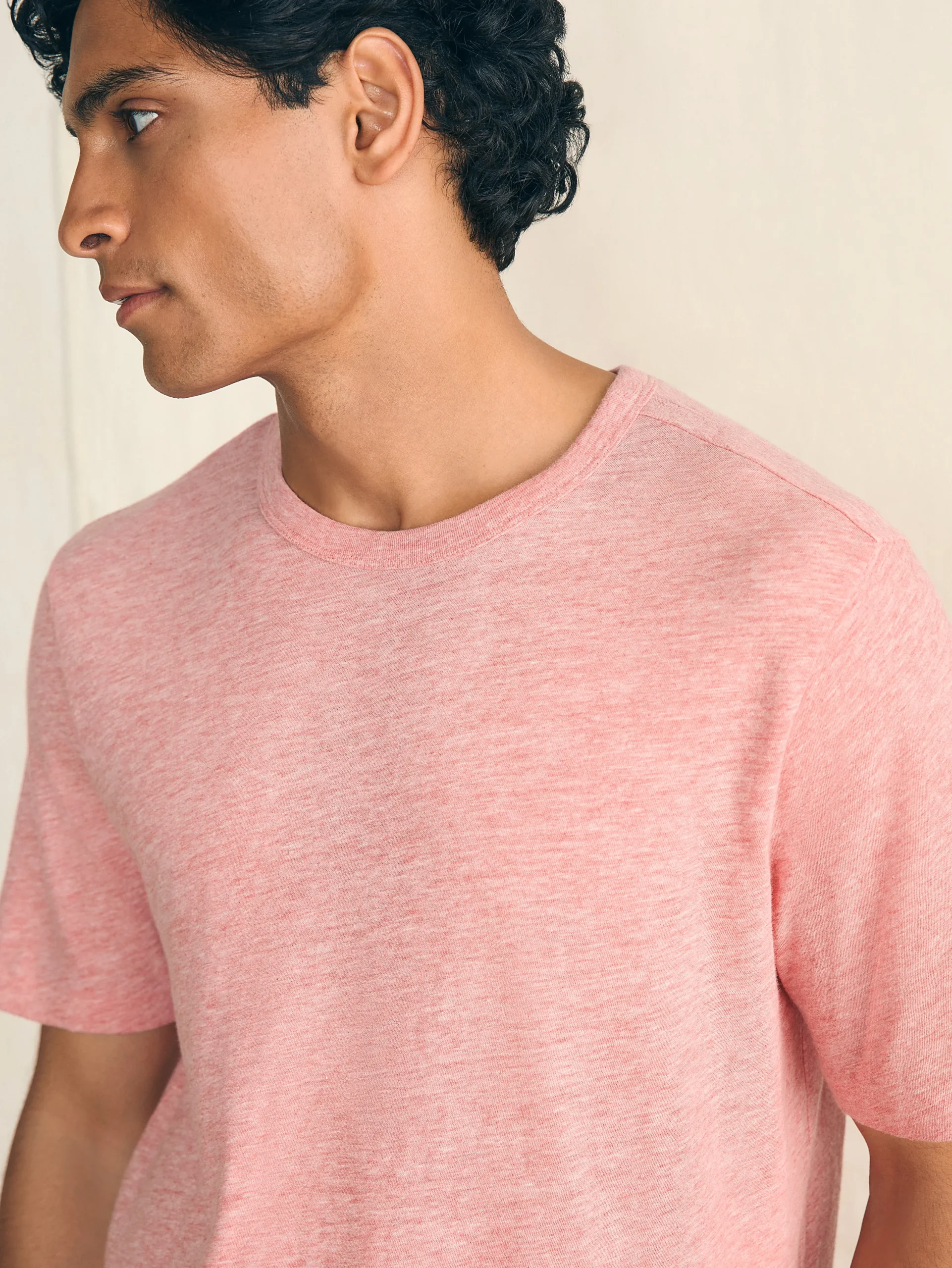 T-Shirts & Henleys^Faherty Brand Short-Sleeve Vintage Chambray Tee - Vintage Rose Heather