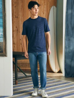 T-Shirts & Henleys^Faherty Brand Short-Sleeve Vintage Chambray Tee - Navy Cove Stripe