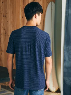 T-Shirts & Henleys^Faherty Brand Short-Sleeve Vintage Chambray Tee - Navy Cove Stripe
