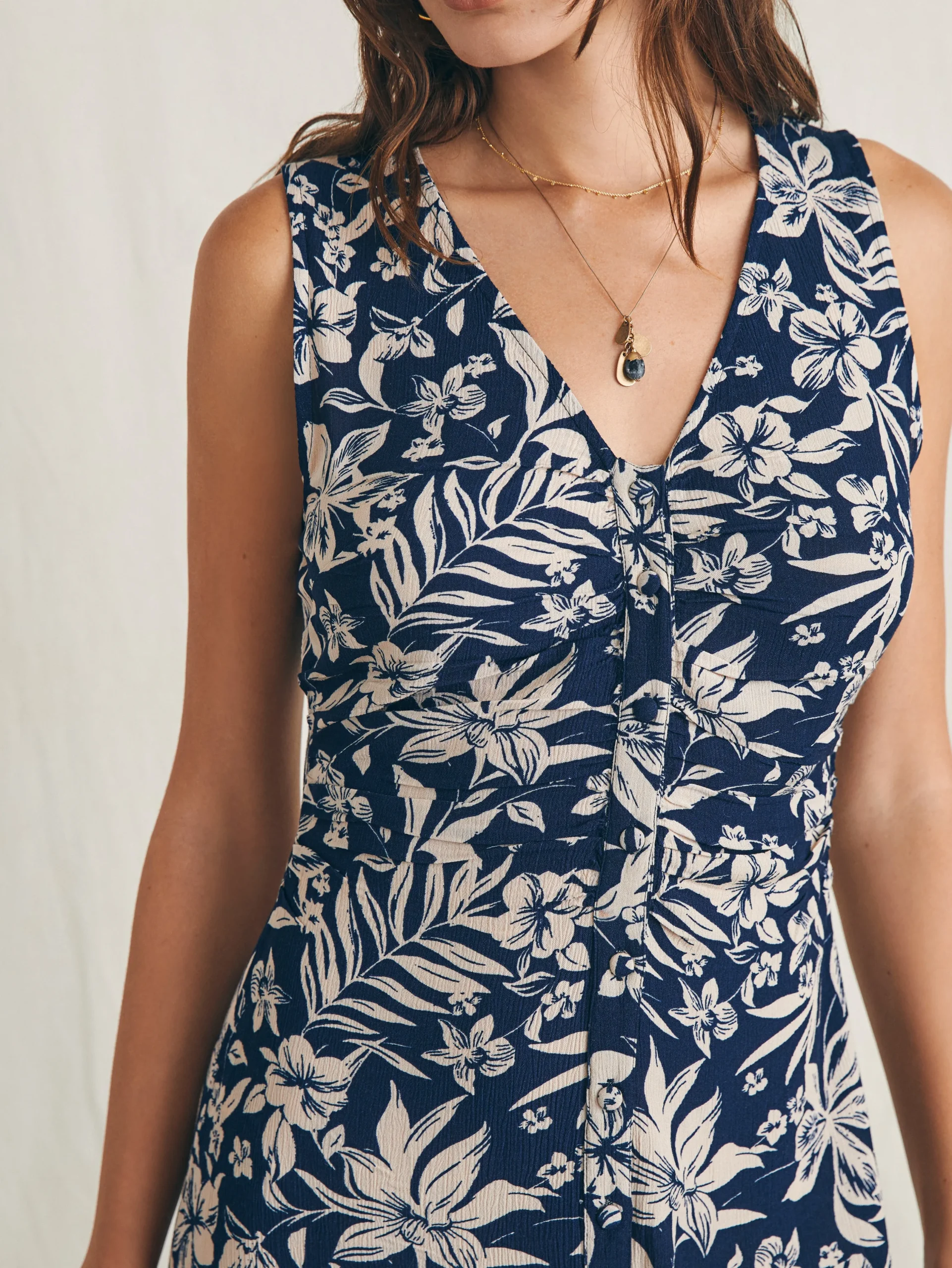 Dresses^Faherty Brand Siena Midi Dress - Navy Canopy Floral