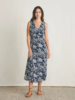 Dresses^Faherty Brand Siena Midi Dress - Navy Canopy Floral