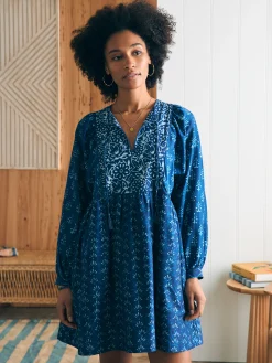 Dresses^Faherty Brand Silk Blend Solstice Mini Dress - Sunburst Mix Print