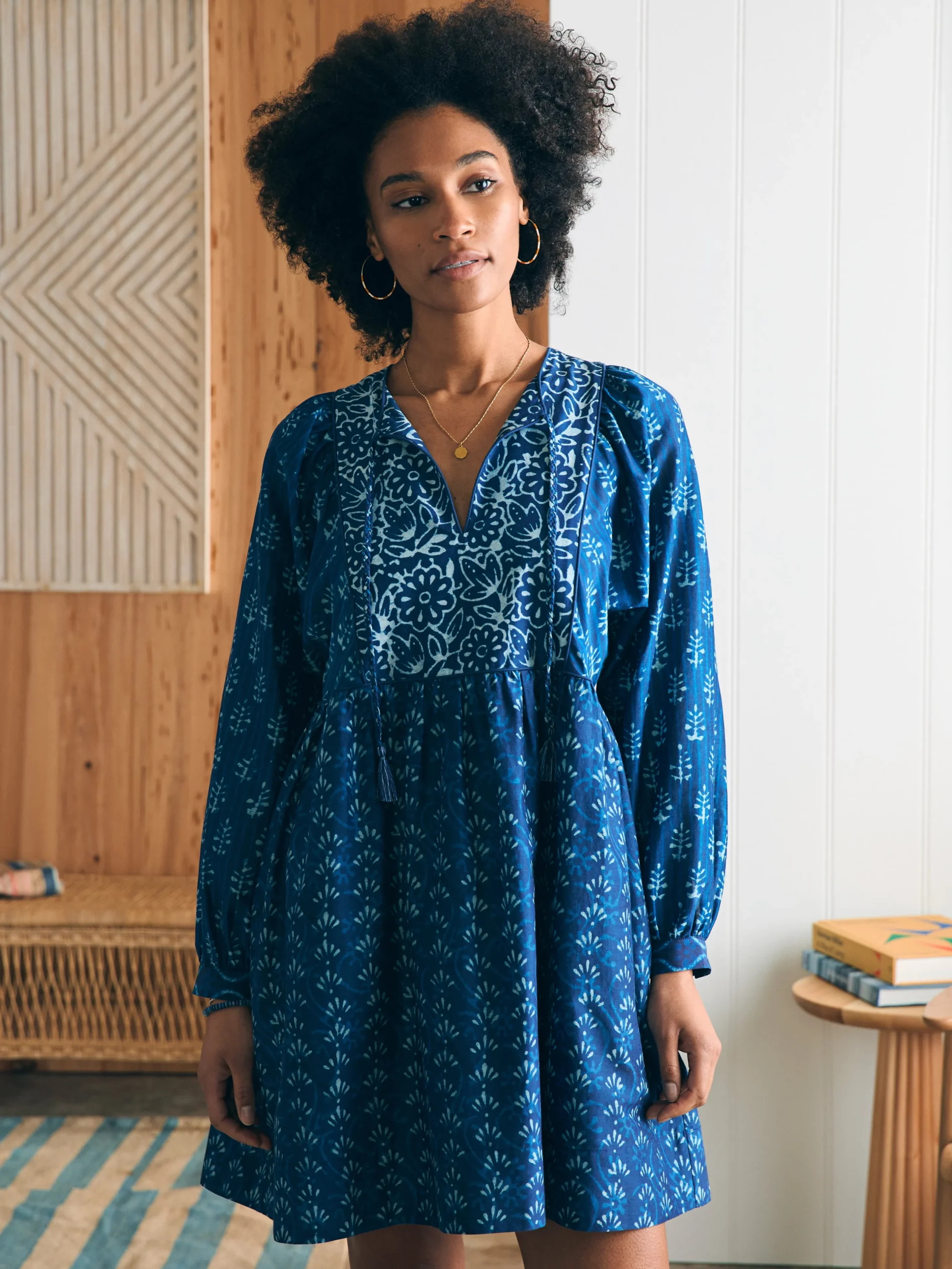 Dresses^Faherty Brand Silk Blend Solstice Mini Dress - Sunburst Mix Print